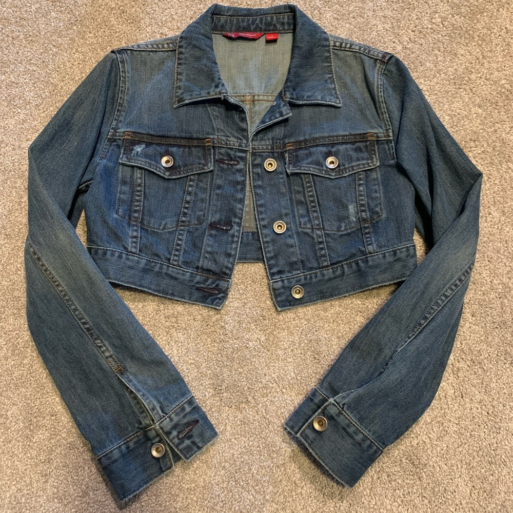 Crop denim jean jacket // Denim Factory women size S